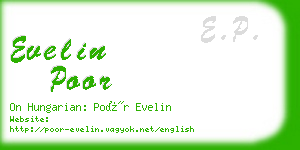 evelin poor business card