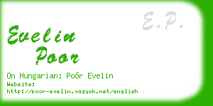 evelin poor business card